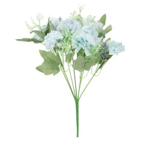 PATIKIL 7枝 人工シルク牡丹アジサイ 茎付き 造花フェイク装飾ブーケ 結婚式 ホームオフィス装飾用 ブルー