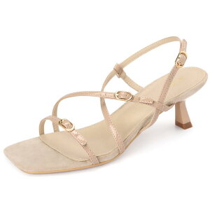 Allegra K ���f�B�[�X �����^���o�b�N�� �X�g���b�v�q�[�� �L�g���q�[�� �T���_�� ���F 27.0cm