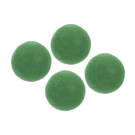 PATIKIL 3.5" 球状フローラルフォームブロック 4個セット 生花と造花 アレンジメントに適したウェット＆ドライフラワーフォームボール 緑