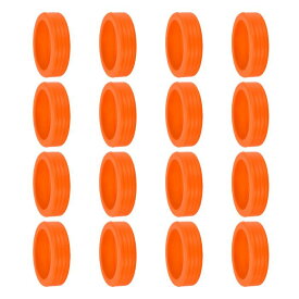 PATIKIL スーツケース用ラゲッジホイールカバー 16個セット シリコン製 オレンジ色