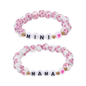 PATIKIL �ꖺ�p�{�E�����r�[�Y�u���X���b�g�Z�b�g�i2�_�g�j MAMA��MINI ���[�ܕt�� �v���[���g�p �s���N/�ԃn�[�g