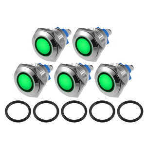 X AUTOHAUX 5��LED�C���W�P�[�^�[���C�g 16mm 230V AC ���^���V�F�� �h���p�C���b�g�_�b�V���V�O�i�������v �ԗ��g���b�N�p �C���e���A �~�h��