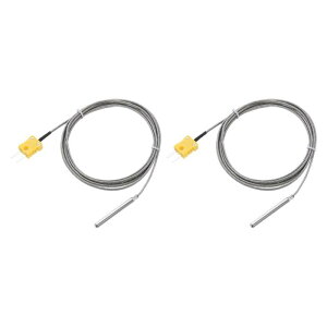 uxcell 2����̃v���O�t��K�^�M�d�� �T�[�����[�^�[�Z���T�[�v���[�u 0?600°C�i32?1112°F�j�̃X�e�����X�� 5x50mm�̃��C���[����6.6ft