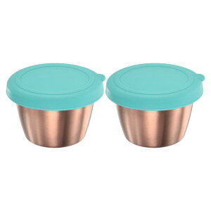 uxcell 2�̃T���_�h���b�V���O�e�� 2.4oz�̏����Ȓ��������� �t�^�t���̃X�e�����X���������J�b�v �����`�x���g�{�b�N�X�p �X�J�C�u���[