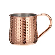 uxcell 銅製マグカップ 500ml/18 OZ 槌加工 カクテルマグカップ 1個 ピュ アカッパープレート ステンレス…