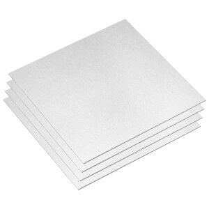 uxcell 6061 �A���~�j�E���V�[�g 4 �� 150mm x 150mm �����`�A���~�j�E���v���[�g ���� 0.8mm �̃t���b�g���^���X�g�b�N �ی�t�B�����t��