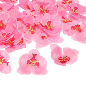 PATIKIL 100 mm 人工的な蘭の花ヘッズ 40個 シルク胡蝶蘭 フェイク胡蝶蘭ヘッズ 結婚式 花 花束 装飾 DIY クラフト作成用 ピンク
