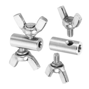 PATIKIL 4 mm�z�[�� ���C���[���[�v�N���b�v 2�� 304�X�e�����X�| �P�� ��Q����N�����v�t�@�X�i�[�l�W �|���p �V���o�[