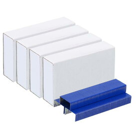 PATIKIL ステープル 4パック（1パックあたり1000個ステープル） 26/6規格 1/4"長さ ホームオフィス用品に最適 ブルー