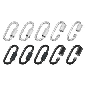 PATIKIL 4mm 304 �X�e�����X�| �`�F�[���N�C�b�N�����N�@10����@�X�N�����[���b�N���`�F�[���R�l�N�^�[�@�I�[�o��D�����O�t�b�N�N���b�v�@�V�����f���A�o�b�N�p�b�N�e���g�p�@507 Lbs 2 �J��