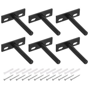 uxcell 6Zbg IuPbg 3" ǎtuChIT|[g z[ItBXp BuPbg ubN