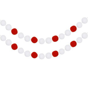 uxcell �t�F���g�{�[���K�[�����h 24�{�[�� �|���|���K�[�����h�n���M���O�{�[�� �p�[�e�B�[�o�i�[�̑��� �N���X�}�X�a�����p�[�e�B�[�̑����p �z���C�g �u���b�N 2.5 M���� 2����