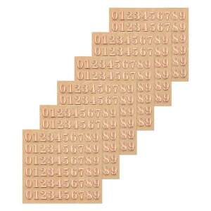 uxcell ���������X�e�b�J�[ 3D 1 - 9 �~�j�i���o�[�X�e�b�J�[ ���^���b�N�X�p�[�N���A���C �����p �l�C���X�N���b�v�u�b�L���O ������ 3 mm ���[�Y�S�[ ���h 6�V�[�g