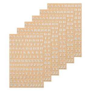 uxcell ���^�[���W���X�e�b�J�[ 3D A - Z �~�j�A���t�@�x�b�g�X�e�b�J�[ ���^���b�N�X�p�[�N������ �啶�� �����p �l�C���X�N���b�v�u�b�L���O ������ 4.5mm �V���o�[ 6�V�[�g