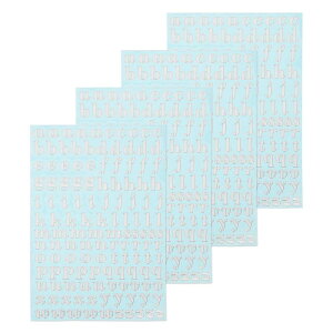 uxcell ���^�[���W���X�e�b�J�[ 3D A - Z �~�j�A���t�@�x�b�g�X�e�b�J�[ ���^���b�N�X�p�[�N������ ������ �����p �l�C���X�N���b�v�u�b�L���O ������ �V���o�[ 4�V�[�g