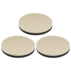 uxcell ウール研磨パッド 125 mm フェルトスポンジカーワックスパッド フックとルー プ バフホイール 中 研磨パッド オービタルポリッシャーバッファー用 3個