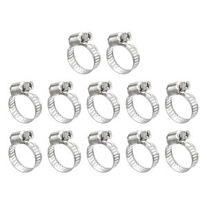 uxcell �E�H�[���z�C�[���z�[�X�J�t 13mm - 19mm �����\ �X�e�����X�| �z�[�X�N�����v Duct Clamp �z�[�X �z�� �X���[�u �R���z�ǂ̌Œ�Ɏg�p 12����