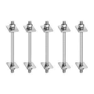 uxcell 5�Z�b�g M8x130mm 304�X�e�����X�| ���[�˂����݃X�^�b�h�{���g �i�b�g�E�l�p�����E�o�l�����t�� �Z����e�i���X�p �V���o�[�J���[