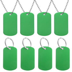 uxcell �A���~�j�E�����󔒃h�b�O�^�O8�Z�b�g 50mm�V�[���h�^�����X�^���v�p�󔒃^�O �`�F�[���E���[�v�t�� �؂��g�p�l�b�N���X����DIY�N���t�g ��