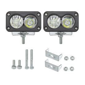 ACROPIX LEDオフロードライト 運転用フォグランプ オフロード ピックアップ トラック ATV SUV用 76mm 40W 12-24V 金属 ホワイトライト 2個