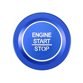 A ABSOPRO 車のエンジンスタートストップイグニッションスイッチボタンカバーリングトリムキット Ho ndaに対応 CR-Vに対応 2017-2022 耐久性 アルミニウム合金 ブルー