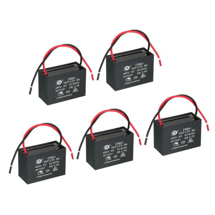 楽天市場】PATIKIL CBB61シーリングファンコンデンサ 5個 10uF 450V AC 