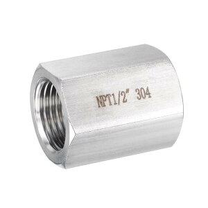 uxcell 304XeX|pCvp f[T[A_v^[ 1/2NPTX x 1/2NPTX   Cv xZT[p