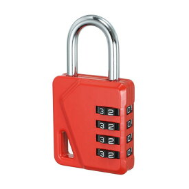 PATIKIL 防水よぼう合金再起動可能なセキュリティ組み合わせロック 名札付き 屋外ジム用 赤色 4桁の組み合わせパッドロック 13"長