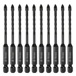 uxcell �h�����r�b�g �Z���~�b�N�^�C���@�J�[�o�C�h�@�u���b�N�p�@�O���X�@�v���X�`�b�N�@�ǃ~���[�p�@�u���b�N�@6mm�Z�p�V�����N�@4mm�R���N���[�g�r�b�g 10�{��