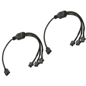 uxcell ARGB�X�v���b�^�[ 5V 3�s��-SM 3�s�� ���X1-3�����P�[�u���A�_�v�^ �R�l�N�^�A�h���X�w��\ PC�t�@���d���R���s���[�^�V���[�V�}�U�[�{�[�h�p 2��