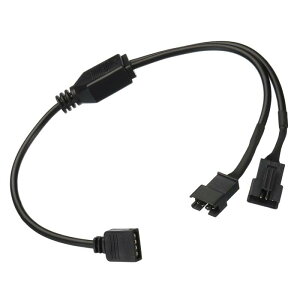 uxcell ARGB�X�v���b�^�[ 12V 4�s��-SM 4�s�� �I�X�����P�[�u���A�_�v�^�[ �R�l�N�^�A�h���X�w��\ PC�t�@���d���R���s���[�^�V���[�V�}�U�[�{�[�h�p 1-2�X�^�C��