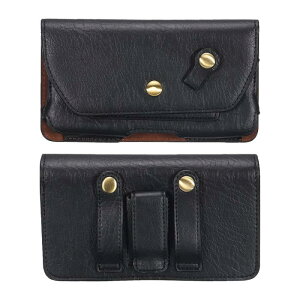 uxcell �d�b�x���g�z���_�[�P�[�X 5.5-6.5�C���`�̌g�ѓd�b�p ���^���U�[ �g�уx���g�|�[�` �j���p �����p �N���b�v���[�v�t�� �u���b�N 16.5 cm x 9 cm x 1.5 cm