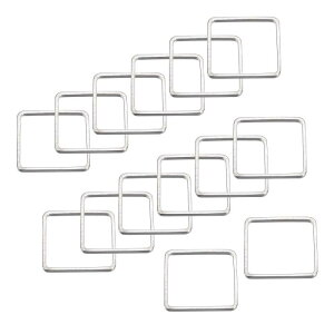 uxcell �X�N�G�A�r�[�Y�t�[�v�����N �􉽊w�I�Ȓ���I�[�v���x�[�������N�����O �W���G���[�쐬�p 20 x 20 mm �V���o�[�g�[�� 50����