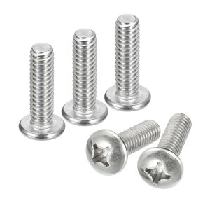 uxcell �Ȃד��@�B�l�W 1/4-20x22.23 mm 304�X�e�����X�| 18-8�l�W �v���X�h���C�u �S�˂� �u���C�g�t�B�j�b�V�� 50��