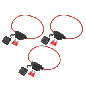 X AUTOHAUX �J�[�C�����C��ATC�u���[�h�X�^�C�� �C�����C���q���[�Y�z���_�[ 10A���q���[�Y�t�� DC 12V 16�Q�[�W 3�Z�b�g