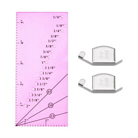 uxcell 磁気シームガイド 縫い目ガイド定規 直線裾縫製定規 G20 ソーイングガイド付き ミシン用 3 mm-50 mm ライトレッド 3個
