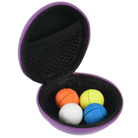 PATIKIL テニス振動ダンパー パープルギフトケース 4個 ショックアブソーバー テニスラケットとストリング用 イエロー オレンジ ブルー ホワイト