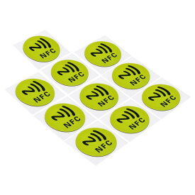 PATIKIL NFCステッカー 20個 NFC213 タグステッカー 144バイト メモリーフル プログラミング可能 ブランク 円形 30 mm直径 NFCタグ 電話 NFC対応デバイス用 イエロー