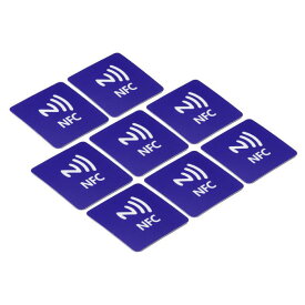 PATIKIL NFCステッカー 8個 NFC216 タグステッカー 888バイト メモリーフル プログラミング可能 スクエア NFCタグ 電話 NFC対応デバイス用 ブルー
