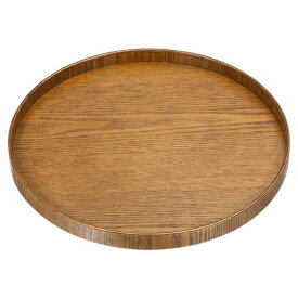 PATIKIL 木製サービングトレイ 30 cm 丸い飾り皿 家庭 装飾 台所 テーブル キャンドルホルダー用 ブラウン