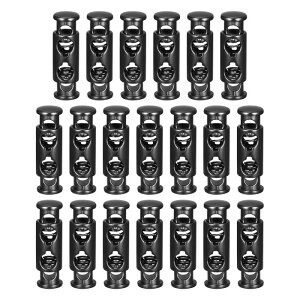 uxcell �����R�[�h���b�N 2�� �o�l�X�g�b�p�[ �t�@�X�i �[�X���C�_�[�g�O���G���h �В��o�b�O �o�b�N�p�b�N �ߗނ̃X�g���b�v�p 3.6 mm �d�C�j���u���b�N 20��