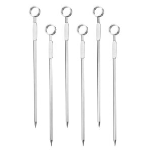uxcell �J�N�e���s�b�N �X�e�����X�| 110 mm ���� �J�N�e���܂悤�� �}�e�B�[�j�s�b�N ���E���h�����O �J�N�e���s�b�N�� �h�����N �O�� �t���[�c�p �V���o�[ 6��