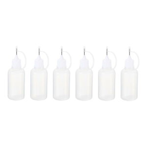 PATIKIL �j�[�h���`�b�v�O���[�{�g�� 30mL 1Oz 6�� �v���X�`�b�N�A�v���P�[�^�[ �ӂ��t�� �y�[�p�[�N�C�����O�ڒ��A�[�g�N���t�gDIY�v���W�F�N�g�p �z���C�g