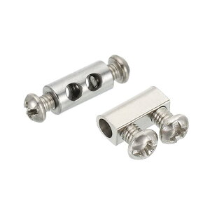 PATIKIL ���C���[���[�v�N���b�v 1�Z�b�g/20�� �X�`�[���P�[�u���N�����v 3 mm 3.5 mm �_�u���z�[�� ���C���[���b�N���[�v�p��N���b�v M3/M4�l�W�t�� �P�[�u���p