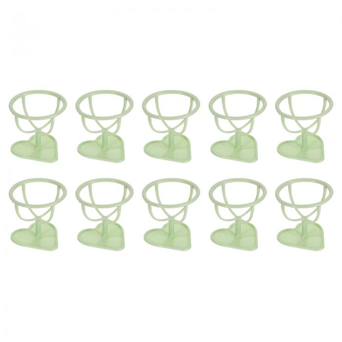 PATIKIL エアープランツスタンドホルダー 10個 卵型 プラスチック エアープランツポット容器 ハートベース 自宅 寝室 オフィス 装飾用 フルーツ緑