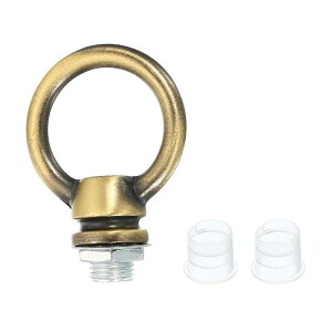 PATIKIL 15kg�ő�׏d 25 mm���a M10�˂� ���t�e�B���O�A�C�i�b�g 1�Z�b�g ���X ���[�v�z���_�[�t�b�N �����O�^�Ɩ���� �y���_���g�����v�V�����f���A�p �u�����Y