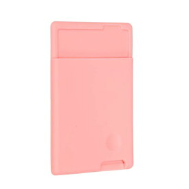 uxcell テレホンカード用ホルダー レザー 携帯電話財布に貼る 粘着ステッカー ピンク ほとんどスマートフォンの電話ケース用