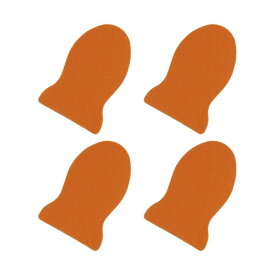 uxcell モバイルゲームフィンガースリーブ コントローラーフィンガーサムスリーブ シルバークロス 防汗 通気性 ゲームフィンガーグローブ オレンジ 携帯電話ゲーム用 2セット