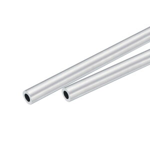 uxcell 6063�A���~�j�E���ۊ� 12 mm�O�a 7 mm���a 300 mm���� �p�C�v�`���[�u 2��