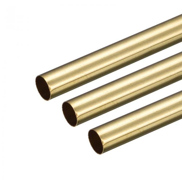 uxcell 真鍮管 丸管チューブ 産業用 DIYプロジェクト 3個 8mmの外径 0.2mmの厚さ 250mmの長さ